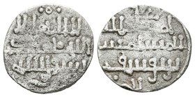 ALMORAVIDES. Ali Ibn Yusuf. Quirate. 500-537 H. Jarique IV, Martinez 16 (tipo inédito); F. Benito de los Mozos Cb33. Ar. 0,61g. MBC-/MBC. Muy rara.