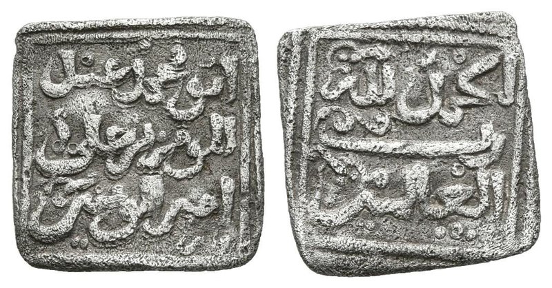 ALMOHADES. Abd Al-Mu´min. 1/2 Dirham. 524-558 H. Fas (Fez). Ceca en anverso. Viv...