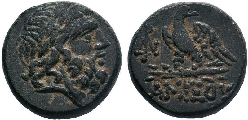 Pontos. Amisos circa 85-65 BC.AE Bronze . Laureate head of Zeus right / ΑΜΙΣΟΥ, ...
