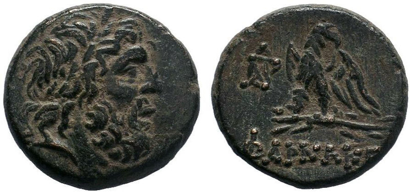 Pontos. Pharnakeia 80-70 BC. AE Bronze . Laureate head of Zeus right / ΦΑΡΝΑΚΕΙA...