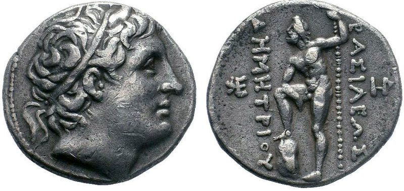 Kings of Macedon. Demetrios I Poliorketes, 306-283 BC.AR Tetradrachm , Pella, c....