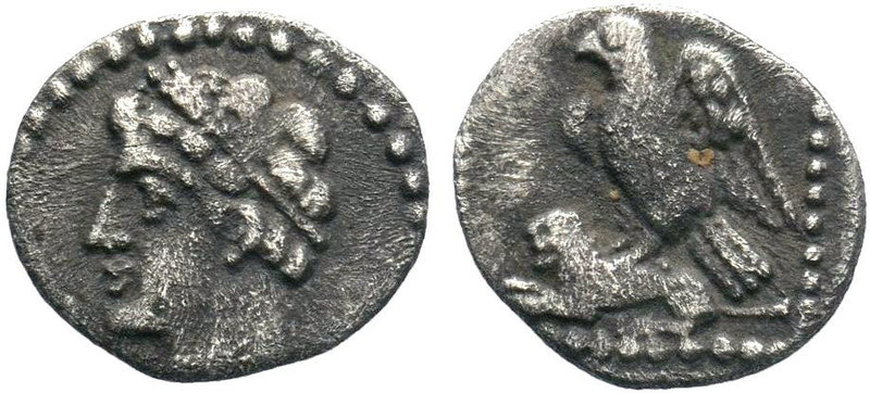 CILICIA. Uncertain. Obol (4th century BC). Obv: Youthful male head left, wearing...