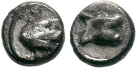 CILICIA, Mallos. 385-333 BC. AR Obol . Astragalos / Swan left with open wings. SNG Levante 165 ; SNG France 385; BMC Lycaonia -; SNG Copenhagen Supp. ...