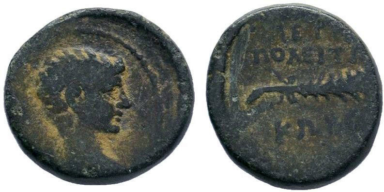 PHRYGIA. Hierapolis. Augustus (27 BC-14 AD). AE Bronze. Kokos Pollidos magistrat...