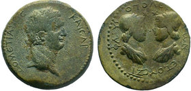 CILICIA. Flaviopolis-Flavias. Domitian, 81-96. AE Bronze, regnal year ZI (17) = 89-90. ΔΟΜЄΤΙΑΝΟC ΚΑΙCΑΡ Laureate head of Domitian to right; to right,...