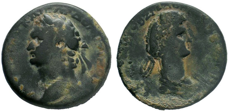 CILICIA. Mopsouestia-Mopsos. Domitian, with Domitia, 81-96. Tetrassarion AE Bron...
