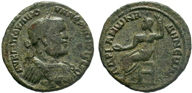 CILICIA, Adana. Valerian I. AD 253-260.AE Bronze. AV KAI ΠOV ΛIK O-VAΛЄPIANOC CЄ...