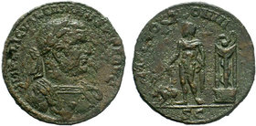CILICIA, Mallus. Valerian I. 253-260 AD. AE Bronze.). IMP C LIC VALERIANVS PI FE AVG Radiate and cuirassed bust right, aegis on cuirass / MALLO COLONI...