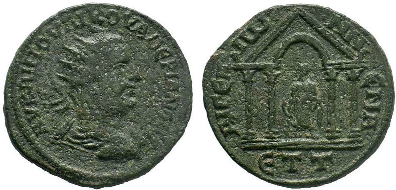 CILICIA. Aegeae. Valerian (253-260). AE Bronze. Obv: AV KAI ΠΟV ΛΙΚ OVAΛΕΡΙΑΝΟC ...