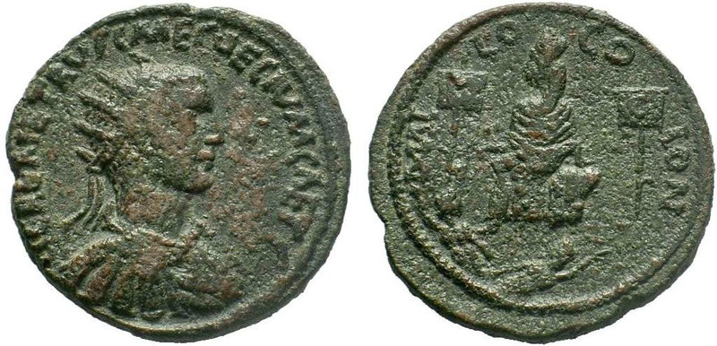 CILICIA, Mallus. Herennius Etruscus. As Caesar, AD 249-251. AE Bronze.HEREN ETRV...