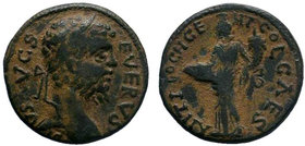 Pisidia. Antiocheia. Septimius Severus AD 193-211. AE Bronze . SEVERVS PIVS A[V]G, laureate head right / ANT-IOCH G-ENI COL CA[E], Genius, modius on h...