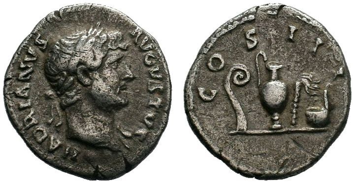 Hadrian (117-138), Rome, AD 125-128, Denarius, AR. HADRIANVS - AVGVSTVS, laureat...