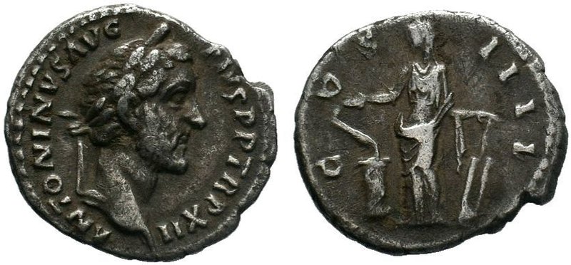Antoninus Pius AD 138-161. Rome. Denarius AR
ANTONINVS AVG PIVS P P TR P XII, la...