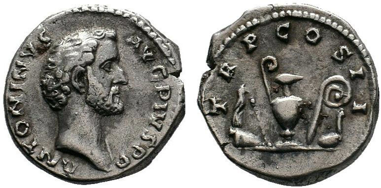 Antoninus Pius AD 138-161. Rome. Denarius AR.
IMP T AEL CAES HADR ANTONINVS, . R...