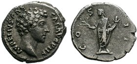 Marcus Aurelius AR Denarius, Honos reverse
Marcus Aurelius , as Caesar (139-161 AD). AR Denarius . Roma 
Obv. AVRELIVS CAESAR AVG PII F, bare head to ...