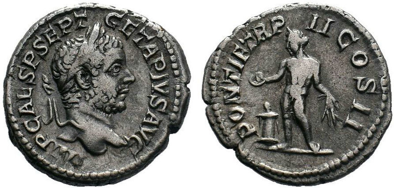 GETA (209-211). Denarius. Rome.Obv: P SEPTIMIVS GETA CAES.Bare head right.Rev: P...