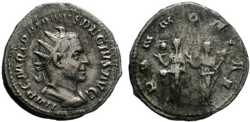 Decius AD 248-251. Rome.Antoninian.IMP C M Q TRAIANVS DECIVS AVG, radiate, drape...