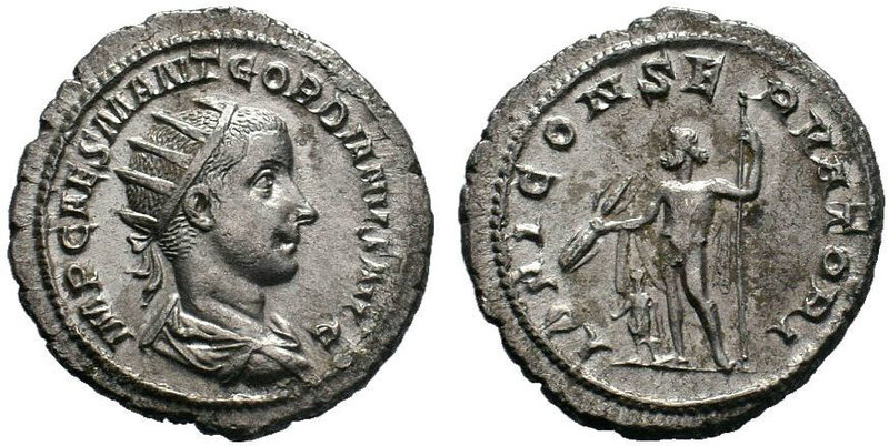 Gordian III AR Antoninianus. Rome, AD 238-239. IMP CAES M ANT GORDIANVS AVG, rad...