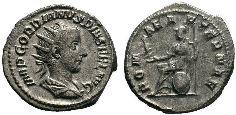 Gordian III AR Antoninianus. Rome, AD 240. IMP GORDIANVS PIVS FEL AVG, radiate a...