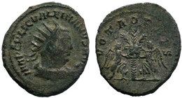 VALERIAN I (253-260). Antoninianus. Samosata.
Obv: IMP C P LIC VALERIANVS AVG.
Radiate, draped and cuirassed bust right.
Rev: VOTA ORBIS.
Two Victorie...