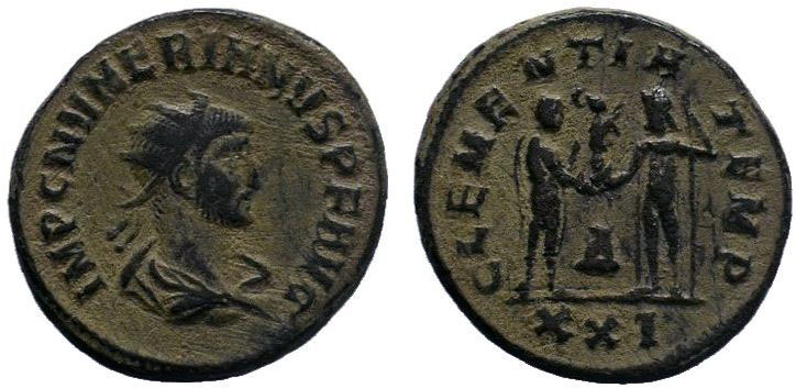 Numerian, as Caesar, Æ Antoninianus. Antioch, AD 283-284. Radiate, draped and cu...
