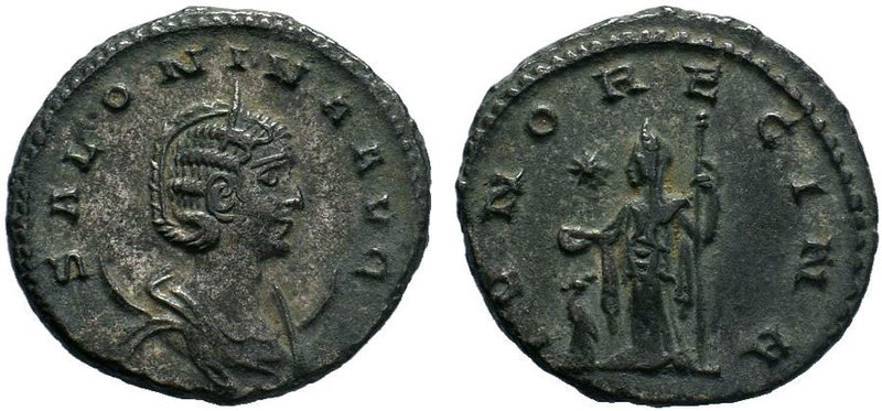 Salonina, Augusta, 254-268. Antoninianus .Antioch, 263. SALONINA AVG Diademed an...