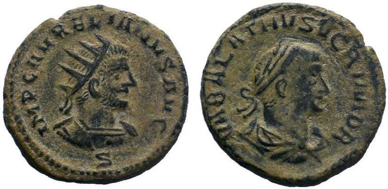 AURELIAN with VABALATHUS (270-275). Antoninianus. Antioch.
Obv: IMP C AVRELIANVS...