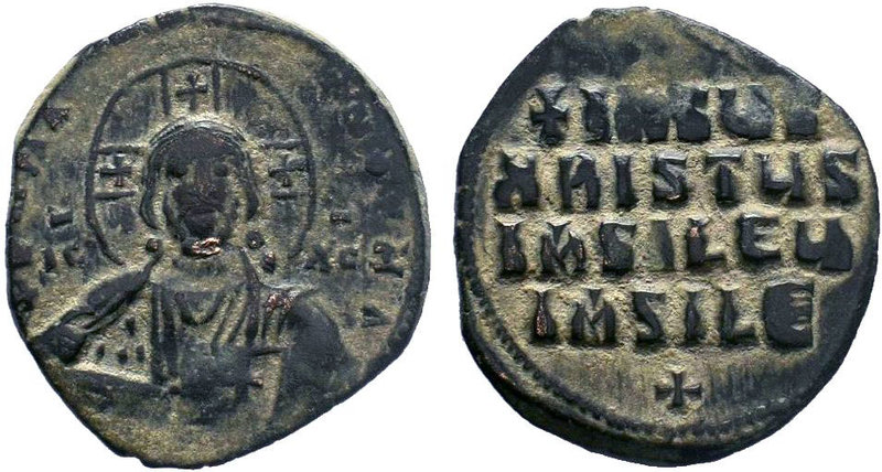 BYZANTINE.Basil II and Constantine VIII - AE Anonymous Follis 976-1028 AD. Class...