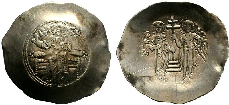 BYZANTINE.John II, 1118-1143 AD. Electrum aspron trachy. Constantinople mint. IC...