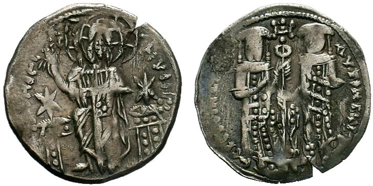 BYZANTINE.Andronicus II and Michael IX. 1295-1320. AR Basilikon 2.10 gm. Constan...