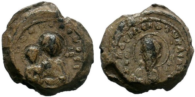 Lead seal of John N., and epi ton deeseon
(11th cent.)
Condition: Slightly off-c...