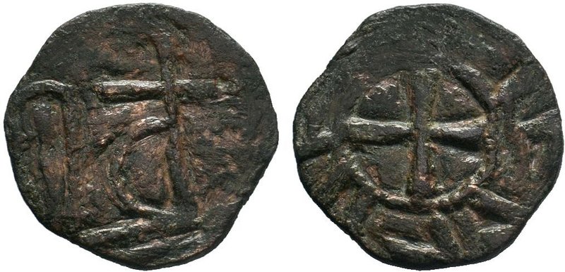 Armenia, Cilician Armenia Uncertain Ruler Æ Pogh. AD 1080-1095. Baronial. 'Krist...