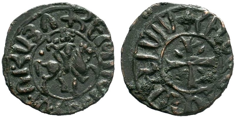 ARMENIA.Cilician Armenia. Hetoum I. 1226-1270. AE Equestrian Kardez . Sis mint. ...