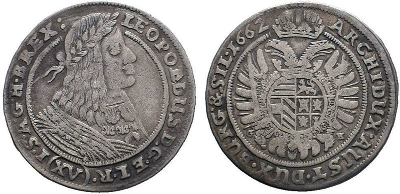 Leopold I, House of Habsburg. XV Kreuzer 1662

Condition: Very Fine

Weight: 5.5...