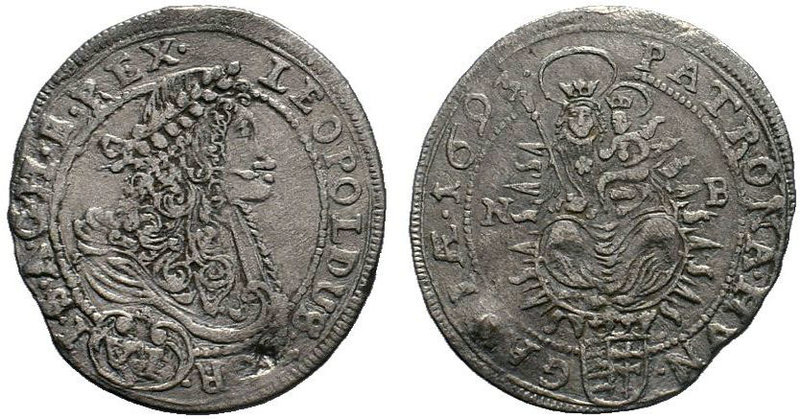 AUSTRIA. Holy Roman Empire. Leopold I (Emperor, 1658-1705). 15 Krajczár 1693
Obv...