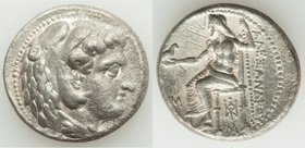 MACEDONIAN KINGDOM. Alexander III the Great (336-323 BC). AR tetradrachm (26mm, 16.92 gm, 5h). VF, graffito. Late lifetime or early posthumous issue o...