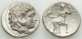 MACEDONIAN KINGDOM. Philip III Arrhidaeus (323-317 BC). AR tetradrachm (26mm, 16.66 gm, 11h). XF, porosity. Babylon. Head of Heracles right, wearing l...