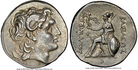 THRACIAN KINGDOM. Lysimachus (305-281 BC). AR tetradrachm (31mm, 16.95 gm, 1h). NGC AU 5/5 - 4/5, Fine Style. Lampsacus, 297/6-282/1 BC. Diademed head...