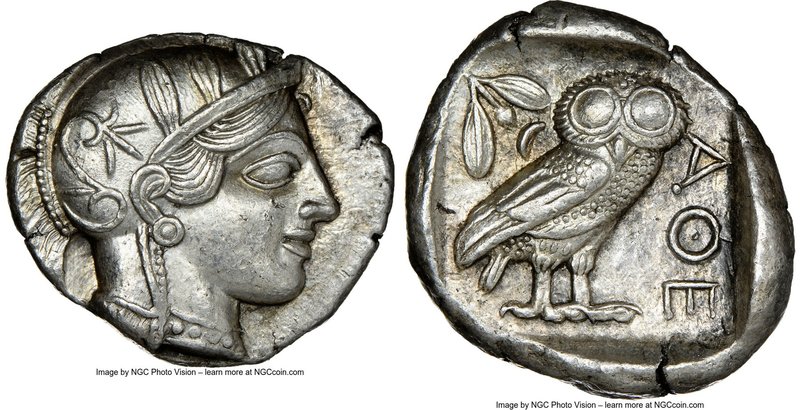 ATTICA. Athens. Ca. 440-404 BC. AR tetradrachm (26mm, 17.23 gm, 10h). NGC Choice...