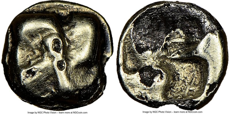 IONIA. Uncertain mint. Ca. 625-550 BC. EL/AE 1/24 fourree stater or myshemihecte...
