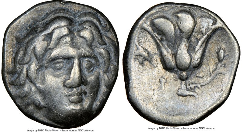 CARIAN ISLANDS. Rhodes. Ca. 275-250 BC. AR drachm (15mm, 10h). NGC VF. Erasicles...