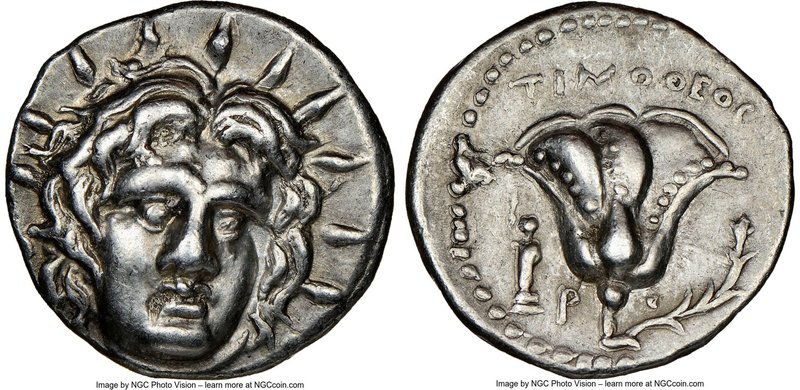 CARIAN ISLANDS. Rhodes. Ca. 250-200 BC. AR didrachm (20mm, 11h). NGC Choice XF. ...