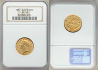 Victoria gold Sovereign 1857-SYDNEY XF45 NGC, Sydney mint, KM4.

HID09801242017