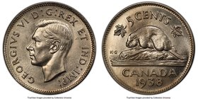 George VI 5 Cents 1938 MS63 PCGS, Ottawa mint, KM33.

HID09801242017