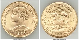 Republic gold 100 Pesos 1958-So UNC, Santiago mint, KM175. AGW 0.5885 oz.

HID09801242017