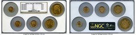 Napoleon III 5-Piece Certified gold Multiple Franc Set 1865 NGC, 1) 5 Francs - MS64 2) 10 Francs - MS62 3) 20 Francs - MS61 4) 50 Francs - MS62 5)100 ...