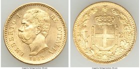 Umberto I gold 20 Lire 1882-R UNC, Rome mint, KM21. AGW 0.1867 oz.

HID09801242017