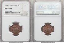 Republic 5 Centai 1936 MS63 Red and Brown NGC, KM81.

HID09801242017