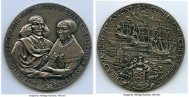 George VI silver "Jan van Riebeeck - 300th Anniversary of Landing at Cape of Good Hope" Medal 1952 UNC, KB-VI. 140mm. 84.29gm. By Maarten Pauw. JAN VA...