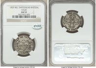 Vaud. Canton Batzen (10 Rappen) 1829-BEL AU53 NGC, KM20. With silver "WINGS" sticker.

HID09801242017